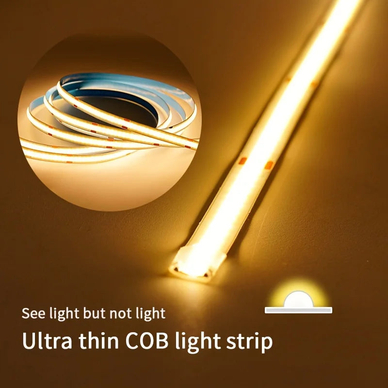 💡 Tira LED COB USB Táctil ⚡ Luz Uniforme Sin Puntos y Brillo Regulable