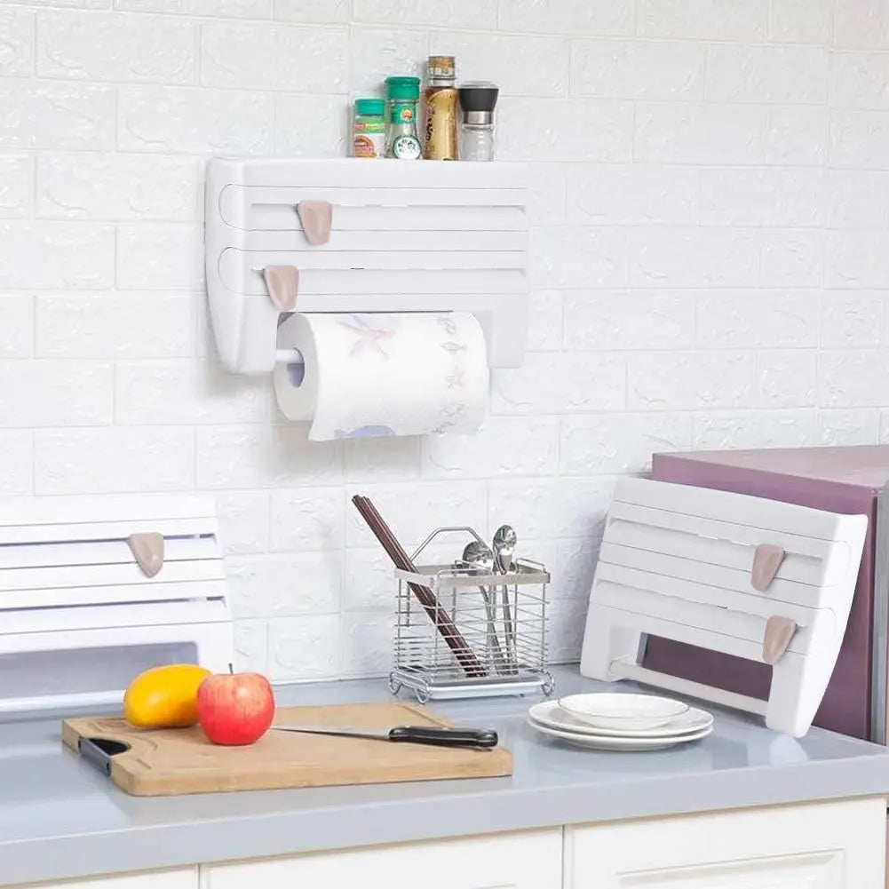 Cortador de Film y Papel Albal con Portarrollos Integrado | Orden en la Cocina