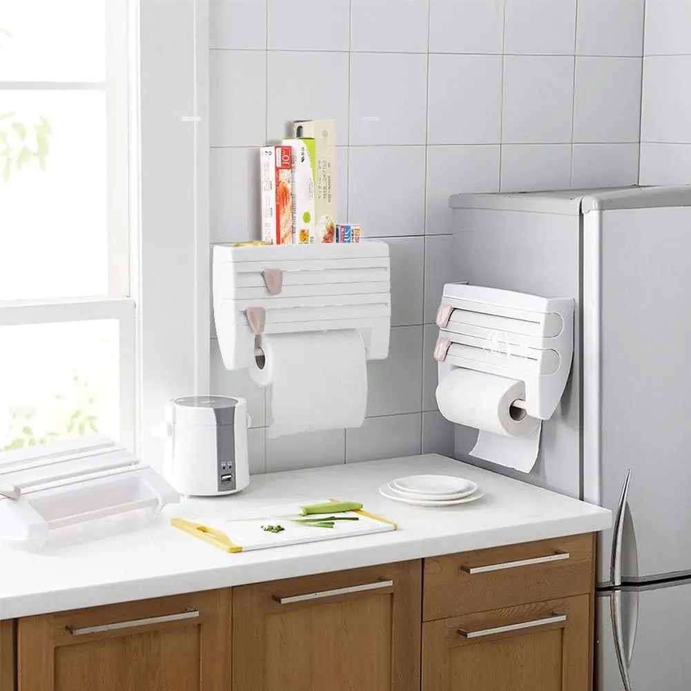 Cortador de Film y Papel Albal con Portarrollos Integrado | Orden en la Cocina