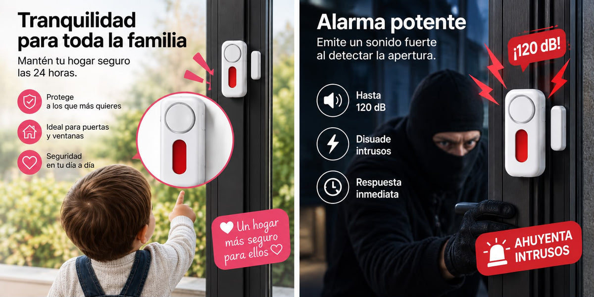 Alarma de Seguridad para Puertas y Ventanas | Protección Instantánea para tu Hogar