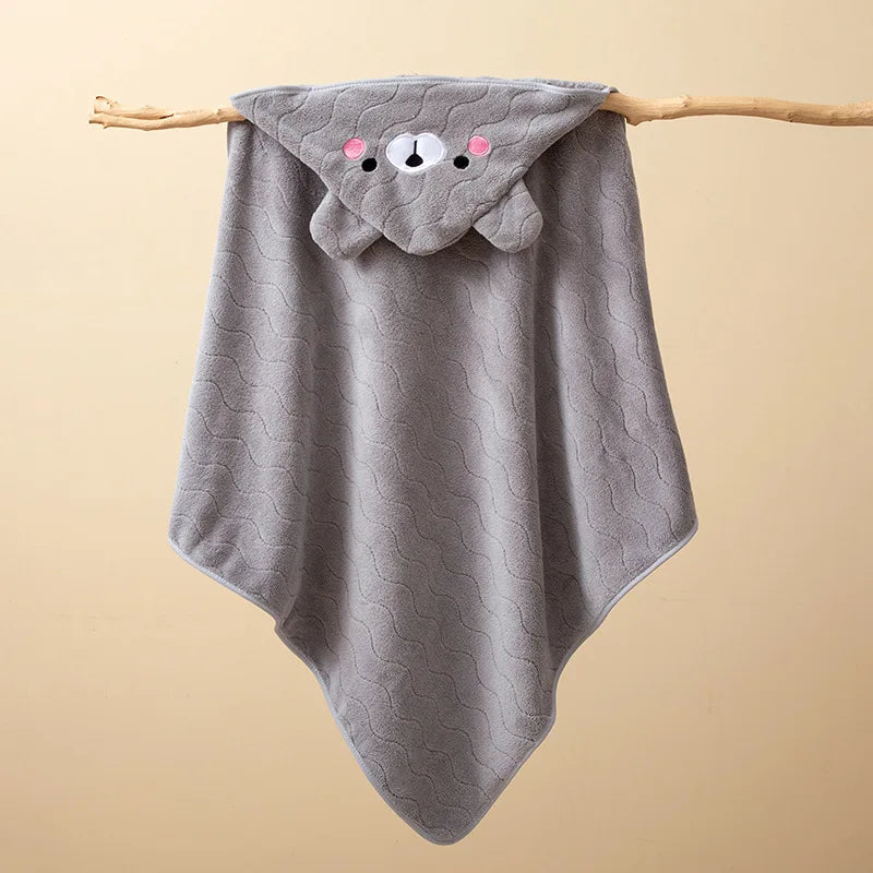 🐻 Toalla de Baño Infantil con Capucha de Animales 👶✨