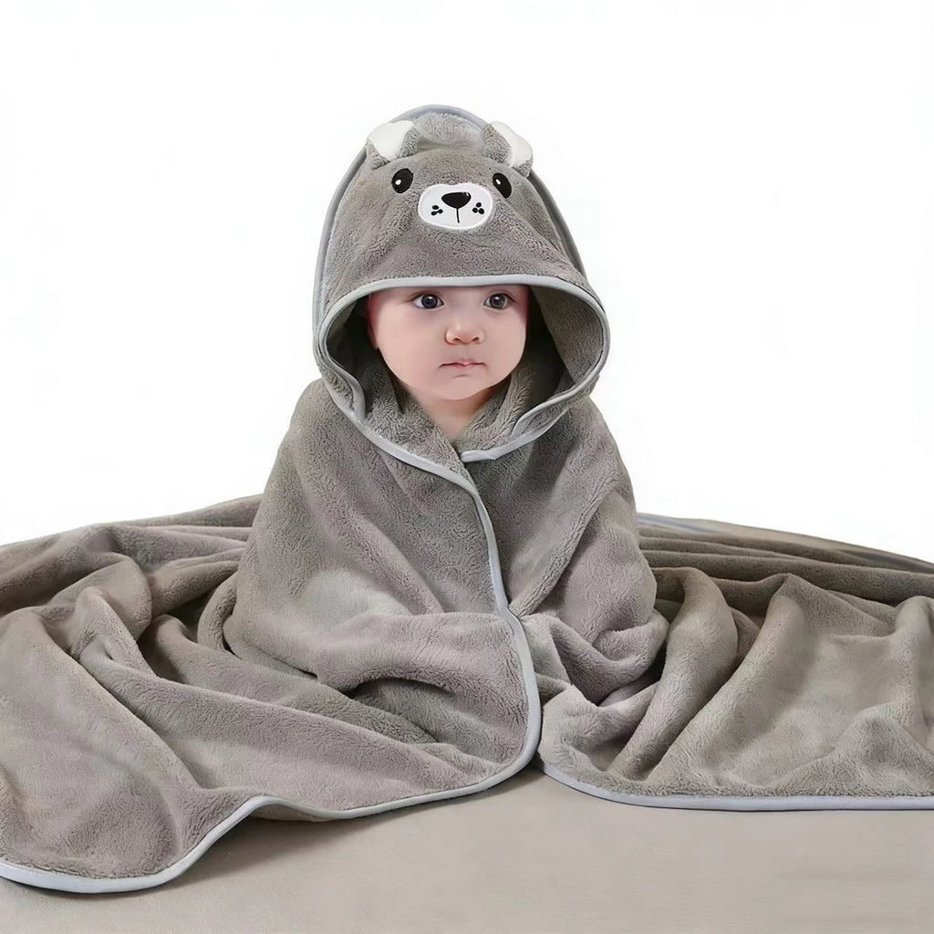 🐻 Toalla de Baño Infantil con Capucha de Animales 👶✨
