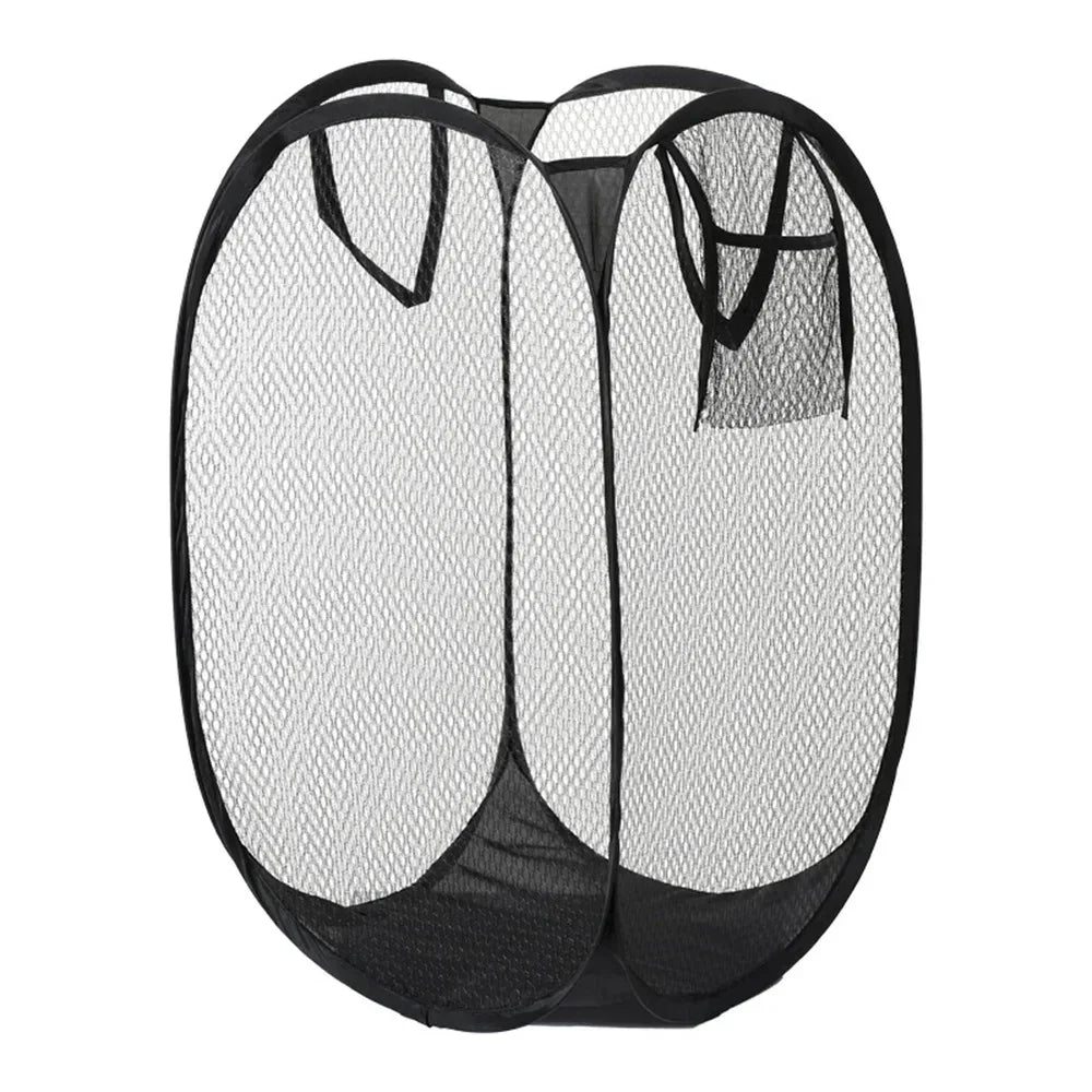 🧺 Cesta de Lavandería Plegable de Malla ⚡ Organiza tu Ropa Sin Ocupar Espacio
