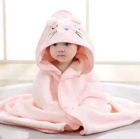 🐻 Toalla de Baño Infantil con Capucha de Animales 👶✨
