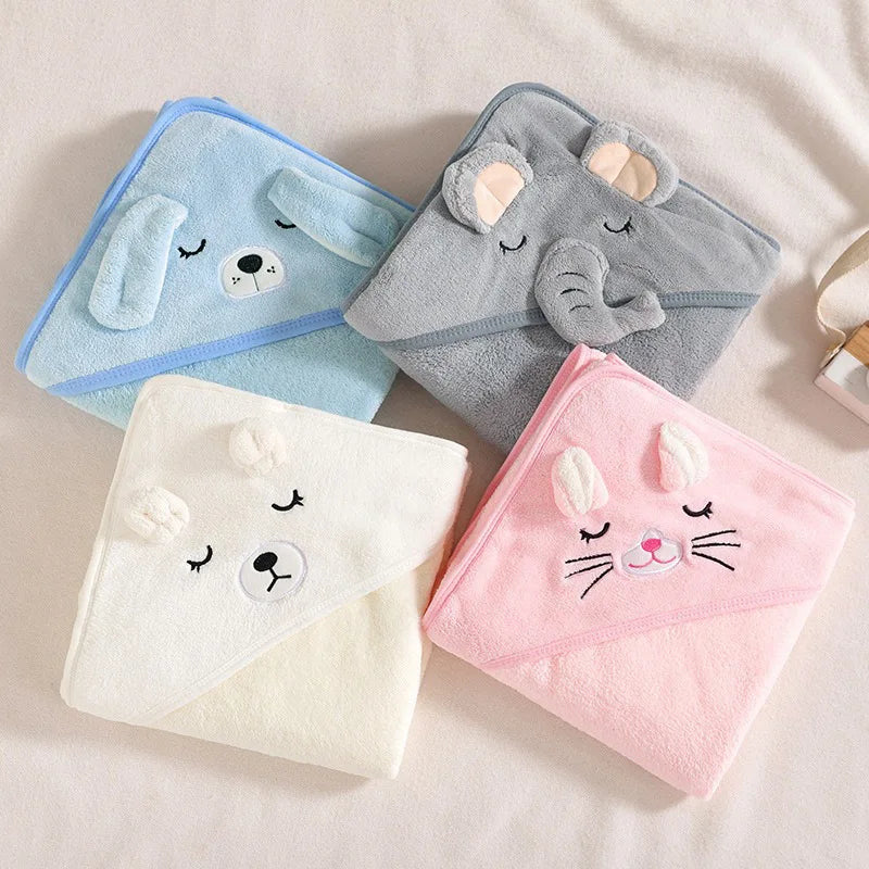 🐻 Toalla de Baño Infantil con Capucha de Animales 👶✨