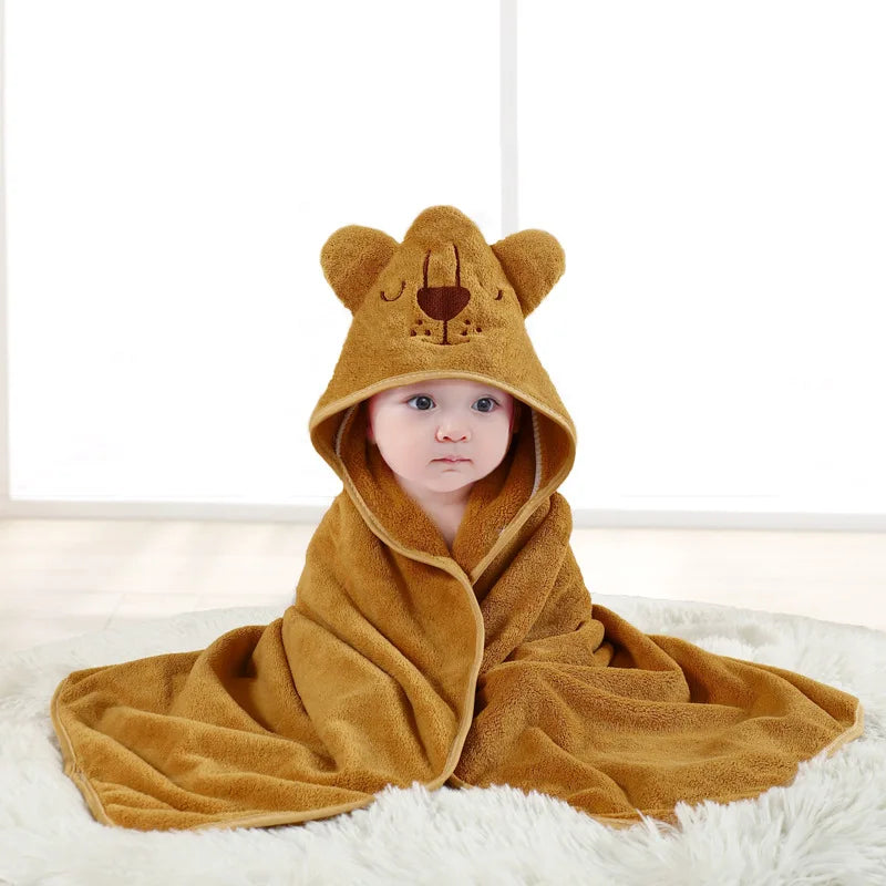 🐻 Toalla de Baño Infantil con Capucha de Animales 👶✨
