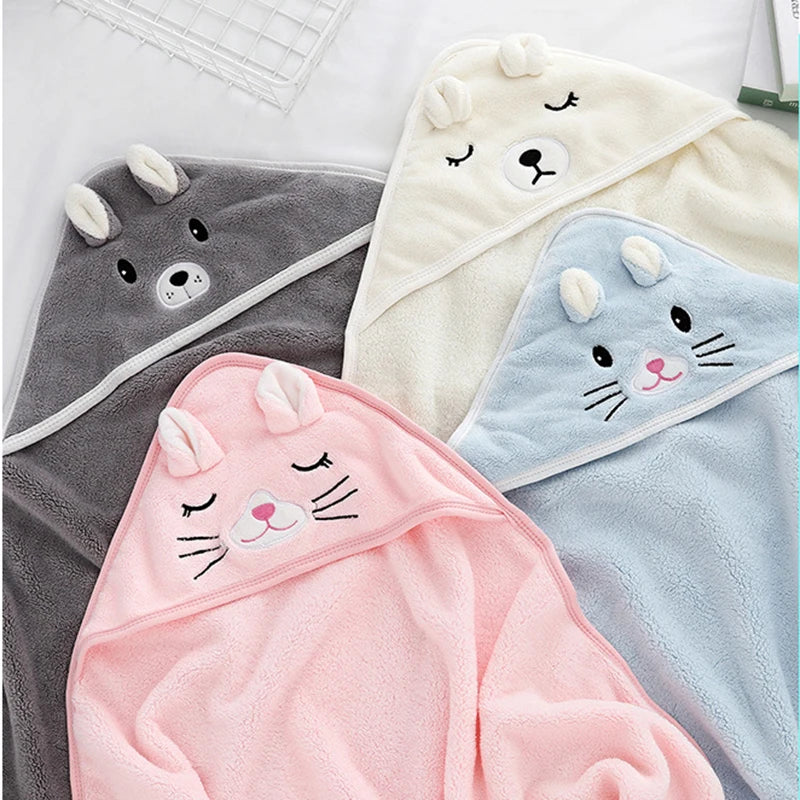 🐻 Toalla de Baño Infantil con Capucha de Animales 👶✨