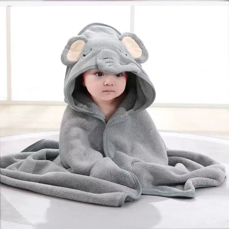 🐻 Toalla de Baño Infantil con Capucha de Animales 👶✨