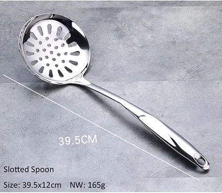 🍳 Juego de Utensilios de Cocina de Acero Inoxidable 💥 Resistencia y Estilo Profesional