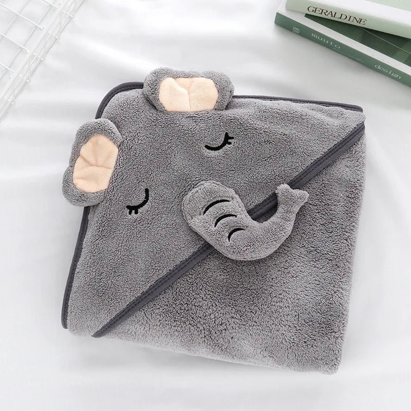 🐻 Toalla de Baño Infantil con Capucha de Animales 👶✨