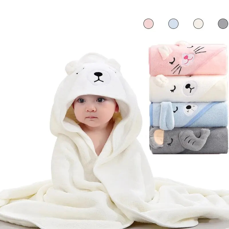 🐻 Toalla de Baño Infantil con Capucha de Animales 👶✨