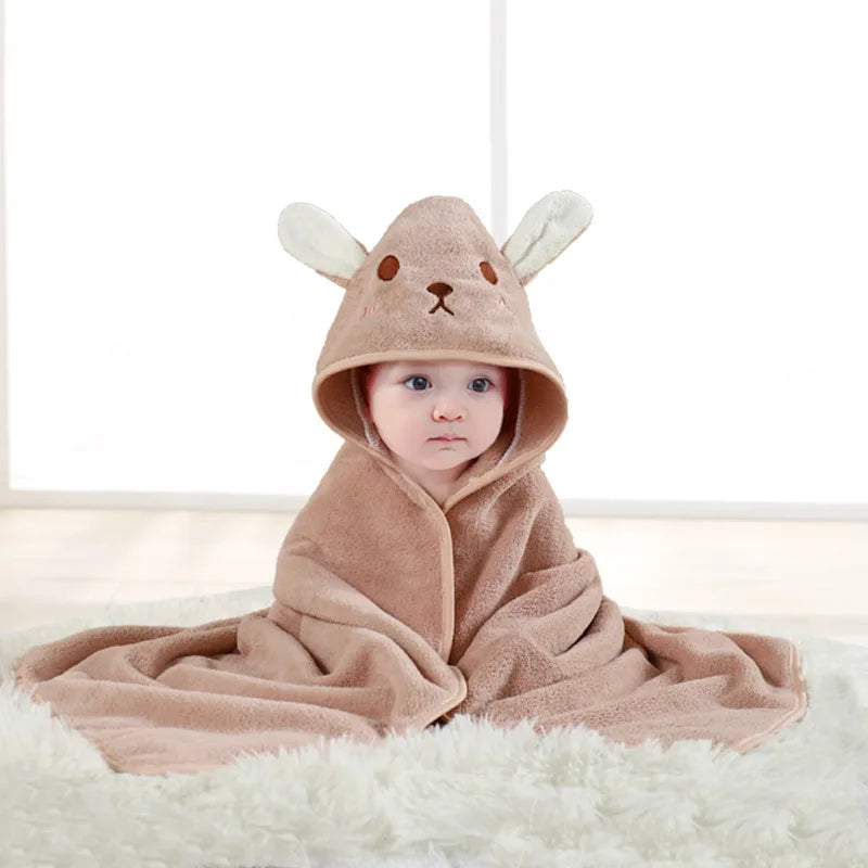 🐻 Toalla de Baño Infantil con Capucha de Animales 👶✨