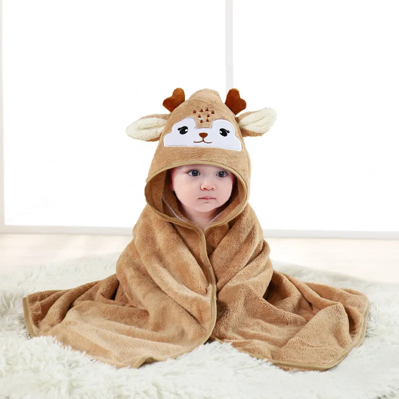 🐻 Toalla de Baño Infantil con Capucha de Animales 👶✨