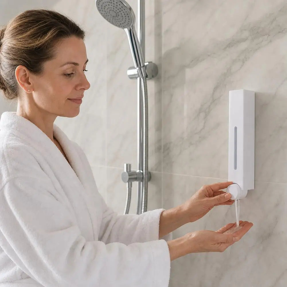 Tu Baño Como de Hotel: Dispensador Pared de 420ml Sin Taladros 🧴🔥