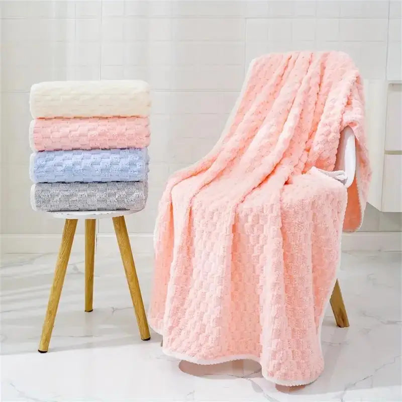 🧼 Toalla de Baño Ultra Suave con Texture Panal 🌈✨