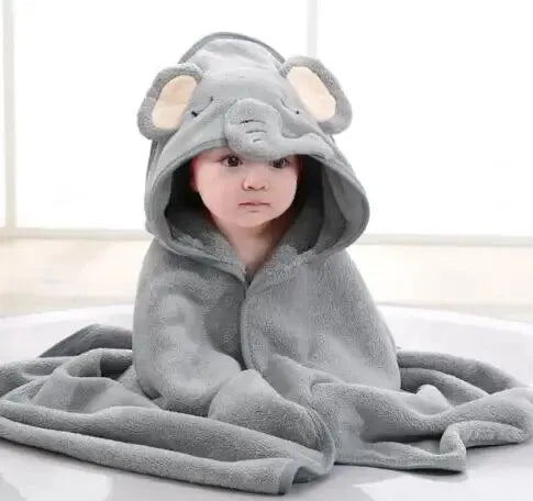 🐻 Toalla de Baño Infantil con Capucha de Animales 👶✨
