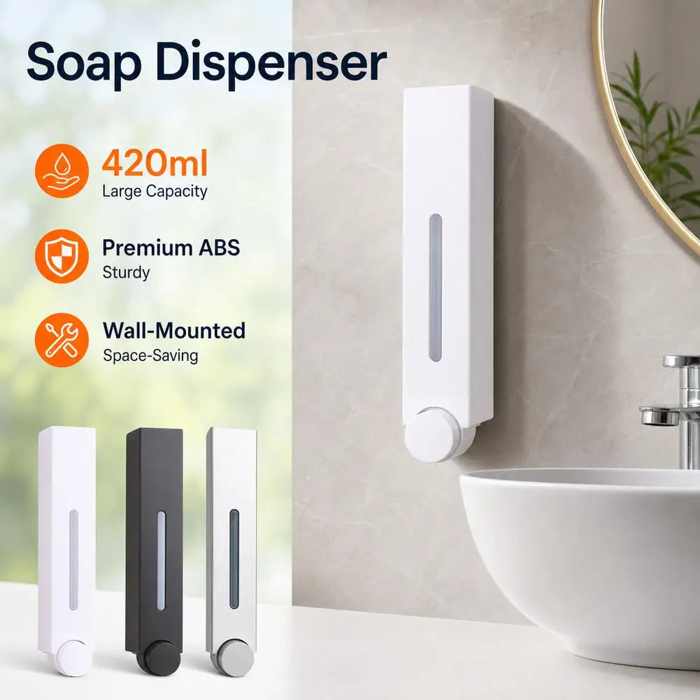 Tu Baño Como de Hotel: Dispensador Pared de 420ml Sin Taladros 🧴🔥